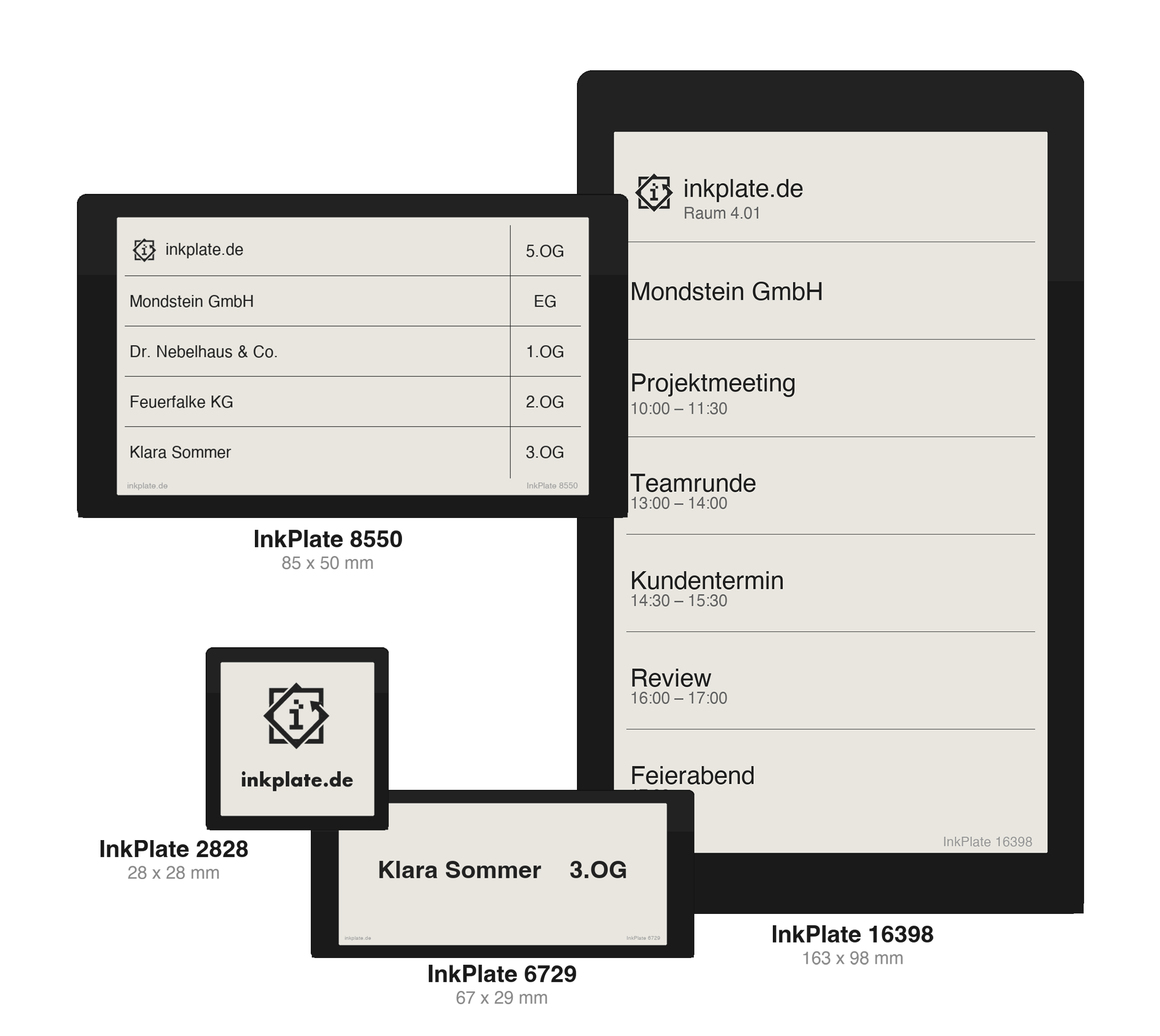 InkPlate Produktpalette
